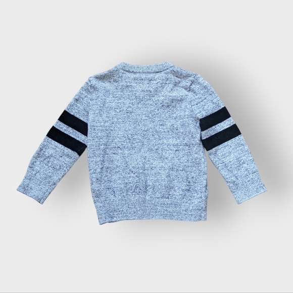 2T Baby Gap and Disney Grey Mickey Mouse Pullover Sweater with Black Stripes - Picture 2 of 4